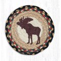 Capitol Importing Co 7 in. Jute Round Bull Moose Large Coaster 79-043BM